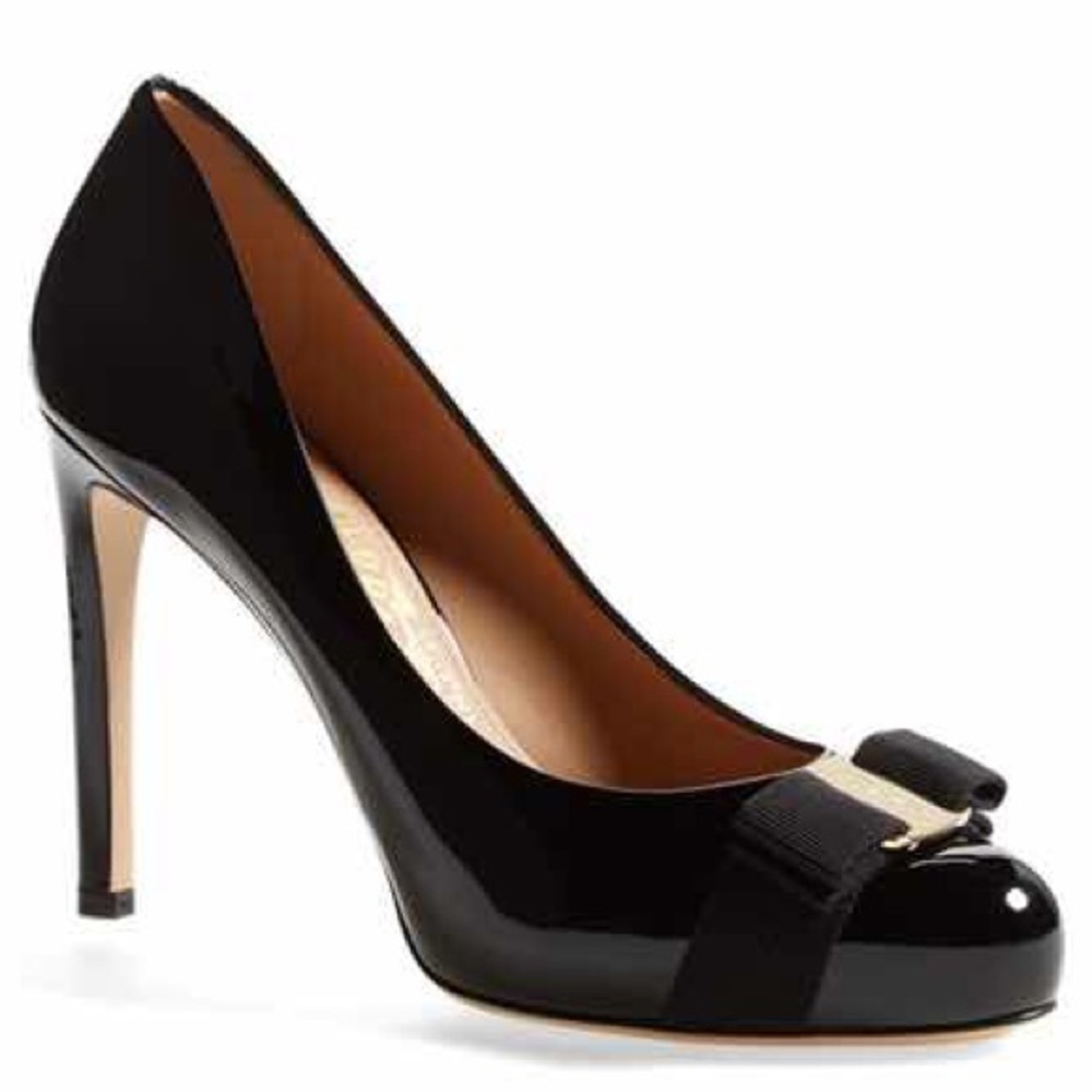 Black Pima Pumps with Vara Bow FINAL MARKDOWN